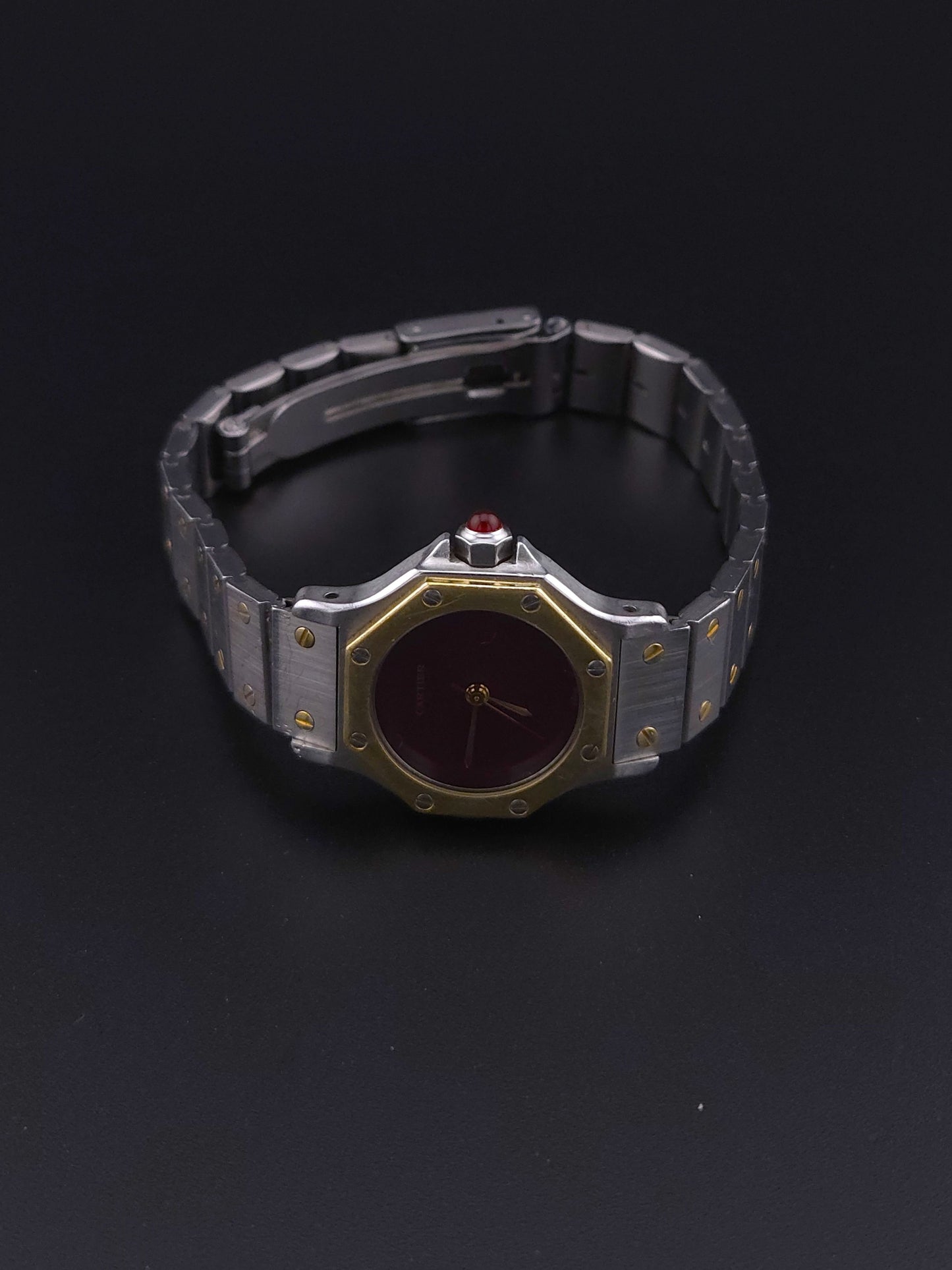 Cartier Santos Octagon Burgundy