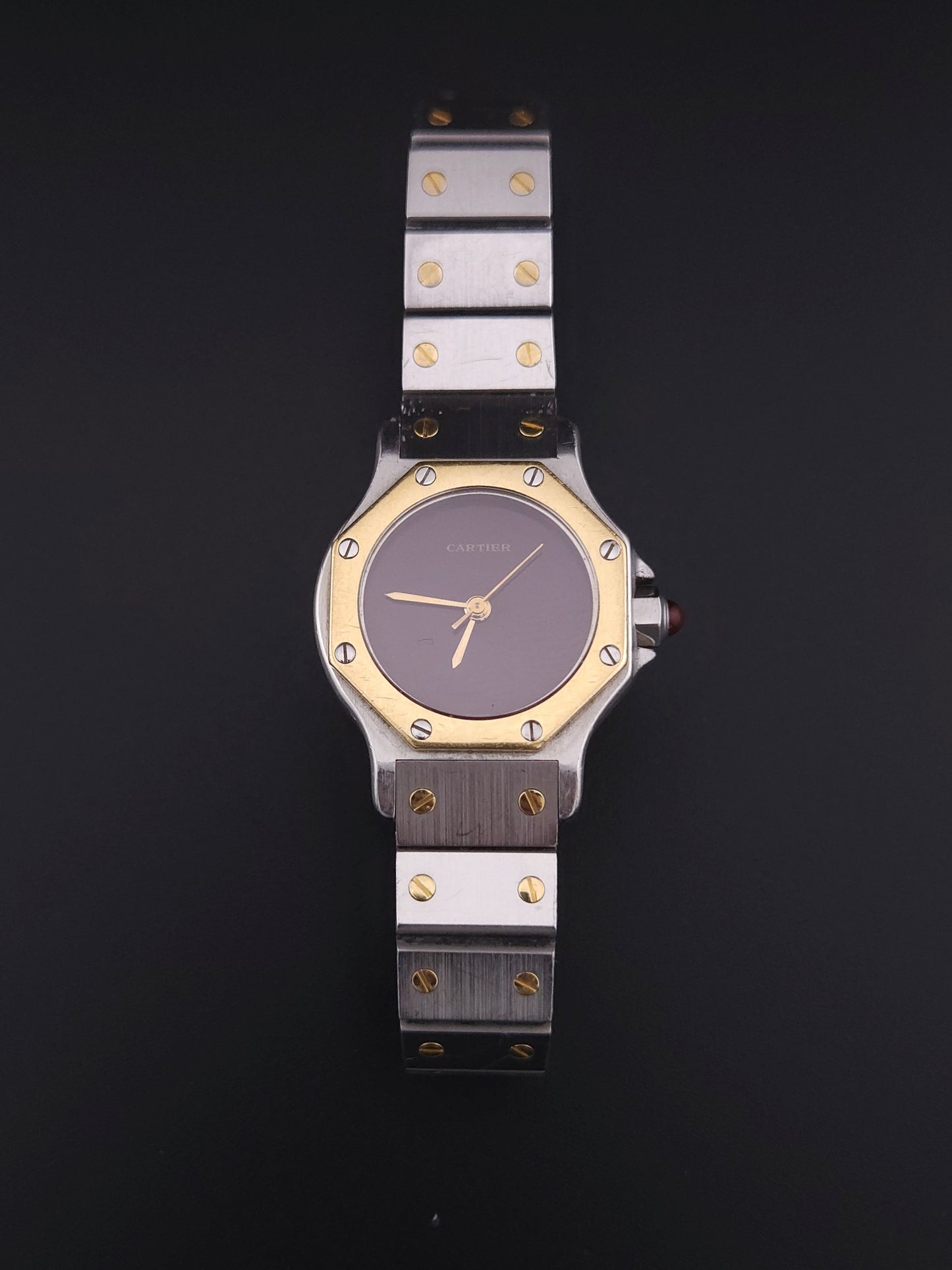 Cartier Santos Octagon Burgundy