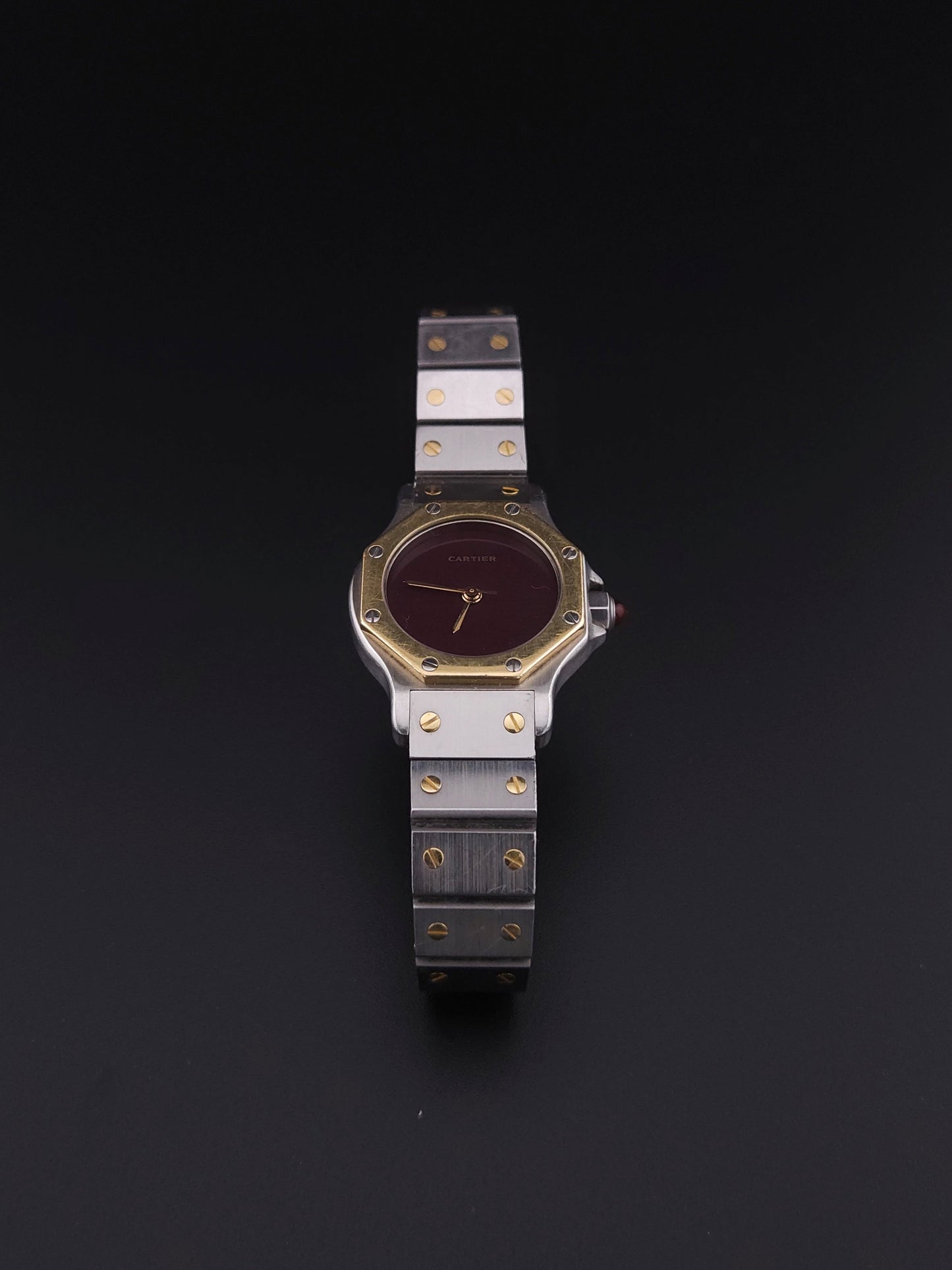 Cartier Santos Octagon Burgundy