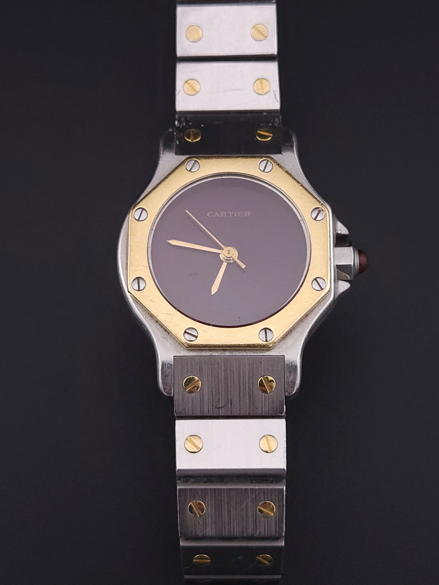 Cartier Santos Octagon Burgundy